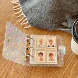 MINKYS New Arrival Kawaii Bling Star 1/2/3 inch Kpop Photocards Collect Book 3 Rings Binder Cards Organizer Book Stationery