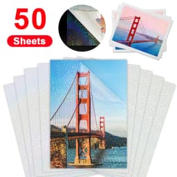 50 Sheets A4 Cold Laminating Film Holographic Sand Foil Adhesive Tape Back Stars Hot Stamping On Paper DIY Package Color Card