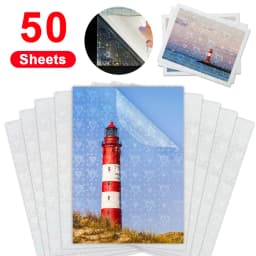 50 Sheets A4 Cold Laminating Film Holographic Sand Foil Adhesive Tape Back Stars Hot Stamping On Paper DIY Package Color Card