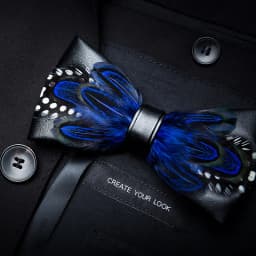 JEMYGINS New Design Men's Wedding Bow Tie Fashion Handmade Feather BowTie Gift for Birthday Party Men Bow Tie Suit Accessories