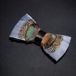 JEMYGINS New Design Men's Wedding Bow Tie Fashion Handmade Feather BowTie Gift for Birthday Party Men Bow Tie Suit Accessories