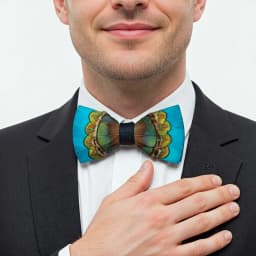JEMYGINS New Design Men's Wedding Bow Tie Fashion Handmade Feather BowTie Gift for Birthday Party Men Bow Tie Suit Accessories