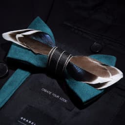 JEMYGINS New Design Men's Wedding Bow Tie Fashion Handmade Feather BowTie Gift for Birthday Party Men Bow Tie Suit Accessories