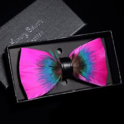 JEMYGINS New Design Men's Wedding Bow Tie Fashion Handmade Feather BowTie Gift for Birthday Party Men Bow Tie Suit Accessories