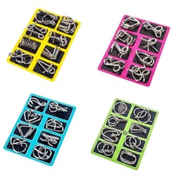 Hot Set Metal Wire Puzzle Baffling Magic Brain Teaser Puzzles Game Toys for Children Adults