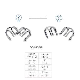 Hot Set Metal Wire Puzzle Baffling Magic Brain Teaser Puzzles Game Toys for Children Adults