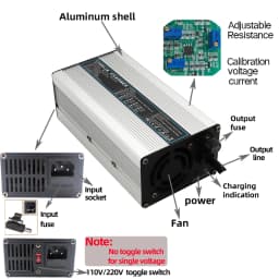 73V 10A Charger Smart Aluminum Case Is Suitable For 20S 64V Outdoor LiFePO4 Battery Electric Car Safe And Stable OHRIJA