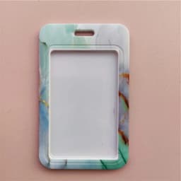 Marble Pattern Lanyard ID Badge Card Holder Office Worker Cardholder Cover Credit Card Case Card Protector Christmas Gift