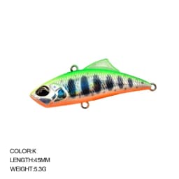 Japan VIB Fishing Lures Spearhead RYUKI Vibration 45S Lure for Summer and Winter Artificial Bait Trouts Tackle Pike Accessories