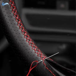 For Mercedes Benz E G CLK CLS SL Class W211 C209 A209 C219 W463 R230 Hand Stitched Car Steering Wheel Perforated Leather Cover