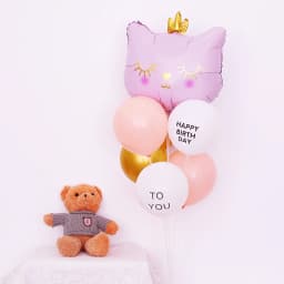 Cute Cat Foil Balloons Girl Princess Theme Party Wedding Valentines Day Happy Birthday Decoration Balloon Baby Shower Globos