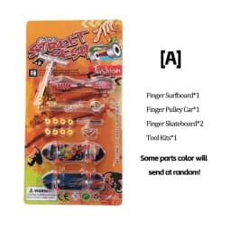 Plastic Fingerboard Toys with Scooter Roller Skating Shoes Tools Wooden Skateboard Platform Finger Skteboard Kits for Kids