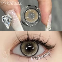 EYESHARE Natural Brown Color Contact Lenses for Eyes 1Pair Colored Lenses Beautiful Pupil Makeup Yearly Use Eye Colored Contacts