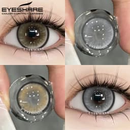 EYESHARE Natural Brown Color Contact Lenses for Eyes 1Pair Colored Lenses Beautiful Pupil Makeup Yearly Use Eye Colored Contacts