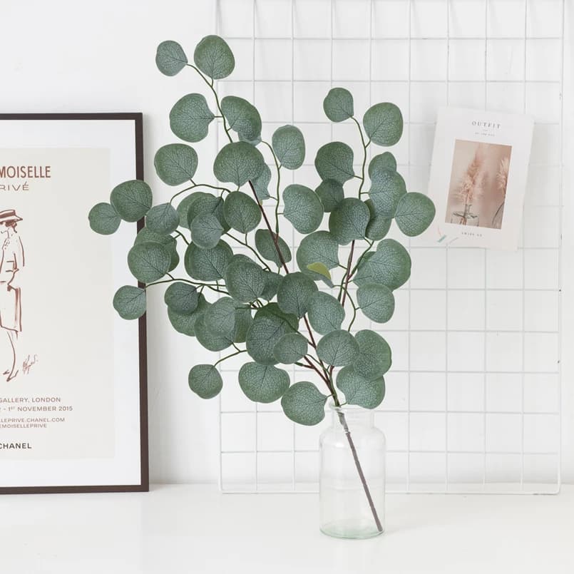 Artificial Plants Eucalyptus Leaf Vine Christmas Decoration Vase for Home Wedding Garden Rose Arch Scrapbooking Fake Flowers