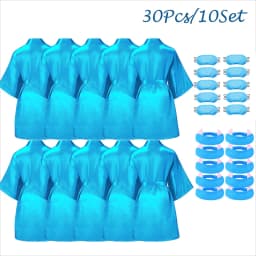 10/6Packs Birthday Squad Robes Spa Party Girls Queen Robe Soft Silk Satin Kimono Bathrobes DIY Bathrobes with Blindfold Headband