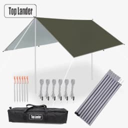 4x4m 5x3m 4x3m 3x3m Ultralight Waterproof Tarp Tent Large Camping Awning Sun Shelter Garden Canopy Outdoor Beach Shade Hiking