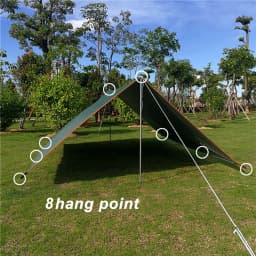4x4m 5x3m 4x3m 3x3m Ultralight Waterproof Tarp Tent Large Camping Awning Sun Shelter Garden Canopy Outdoor Beach Shade Hiking