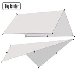 4x4m 5x3m 4x3m 3x3m Ultralight Waterproof Tarp Tent Large Camping Awning Sun Shelter Garden Canopy Outdoor Beach Shade Hiking