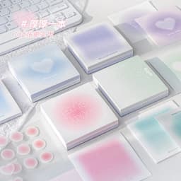MINKYS 112 Sheets/box Kawaii Smudge Stained Gradient Note Memo Pads Paper Scrapbooking Journal Material Paperlaria Stationery