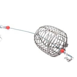 FLYSAND Fishing Cage Fishing Stainless Steel Bait Cage Basket Feeder Holder Fishing Lure Cage 3 Sizes S/M/L Fishing Feeder Cage