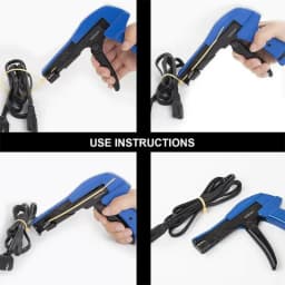 Nylon Zip Tie Pliers HS-600A Fastening Cutting Tool for Nylon Cable Tie Width 2.4-4.8mm Automatic Tension Cut Off Gun
