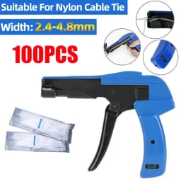 Nylon Zip Tie Pliers HS-600A Fastening Cutting Tool for Nylon Cable Tie Width 2.4-4.8mm Automatic Tension Cut Off Gun