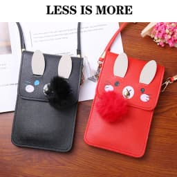 Cute Rabbits Transparent Touch Screen Messenger Bag Waterproof Travel Phone Pouch Shoulder Bags 2023 New Coin Purse Handbags