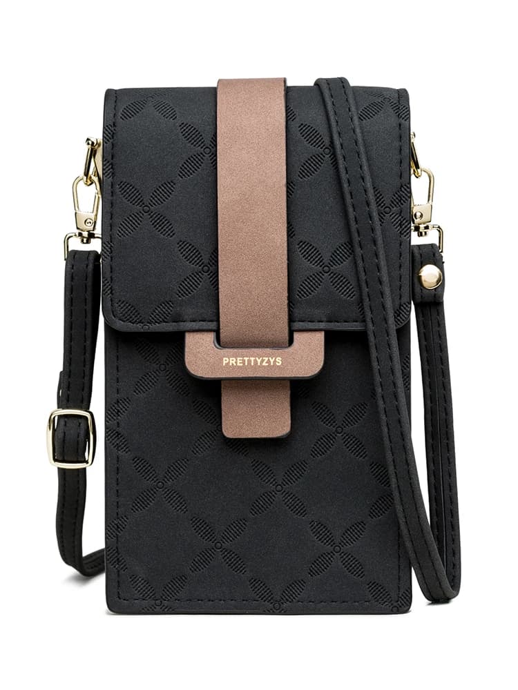 2026 Summer New Mobile Phone Bag Wallet Japanese and Korean High-End PU Plash Buckle Vertical Large Capacity Single Shoulder Bag