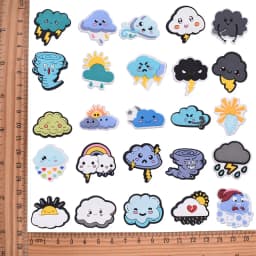 New Arrivals 1Pcs Cute Weather Clouds PVC Shoe Charms for Crocs Accessories Charms Decoration Party Favor Gifts