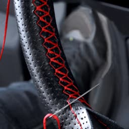 For Renault Logan 1 Sandero Symbol Clio Twingo Lada Largus Nissan Almera 3 G15 Hand Braid Car Steering Wheel Cover Leather Trim