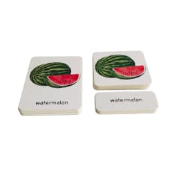Montessori Language Materials 3 Part Cards of Fruit/ Vegetable/ Tools/ Instrument/ Farm/ Transportation Kids Learning Resources