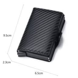 New Rfid Men Card Wallets Carbon Fiber Slim Mini Wallet 14 Card Holders Men's Wallet Small Money Bag Short Male Purses