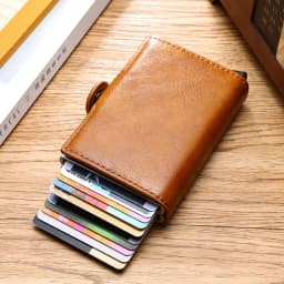 New Rfid Men Card Wallets Carbon Fiber Slim Mini Wallet 14 Card Holders Men's Wallet Small Money Bag Short Male Purses