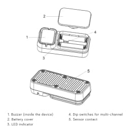 Ecowitt WH55 Multi-channel Wireless Water Leak Detection Sensor with Loud Audio Alarm, Accessories Only, Cannot Be Used Alone