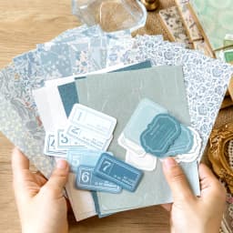 40pcs/pack Kawaii Scrapbooking Material Set Sticker Aesthetic DIY Scrapbooking Supplies Photo Album Decor Stationery