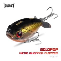 Kingdom Fishing Lure 35mm 5.4g Topwater Whopper Plopper Lure Floating Wobbler Artificial Hard Bait with Popper Pike Fishing