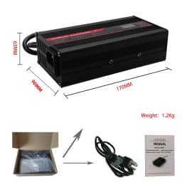 OHRIJA 67.2V 8A Charger Smart Aluminum Case Is Suitable For 16S 59.V OLED Dispay Li-ion Lipo Battery OLED Display Fast Charger
