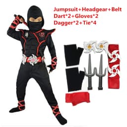 Kids Costume Ninja Cosplay Boys Birthday Party Fancy Dress Children Carnival Suit Clothing