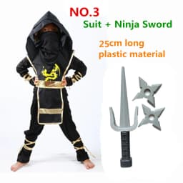 Kids Costume Ninja Cosplay Boys Birthday Party Fancy Dress Children Carnival Suit Clothing
