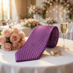 Mens Necktie Set Purple Dots Tie Pocket Square Violet Lavender Classic Extra Long Bow Tie Pre-Tied Boys Size for Kids Available