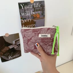 Kawaii Floral Travel Cosmetic Lipstick Coin Purse Storage Bag Women Cute Makeup Handbags Wallet Organizer Pencil Cases Pouch Bag