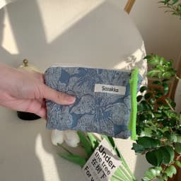 Kawaii Floral Travel Cosmetic Lipstick Coin Purse Storage Bag Women Cute Makeup Handbags Wallet Organizer Pencil Cases Pouch Bag