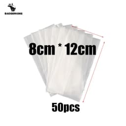 50pcs/lot PVA Bags for Carp Fishing Fast Dissolving Environmental Water-soluble Bag for Carp Fishing Bag Tackles