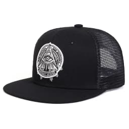 Fashion Fastball Cap The Eye of God Faux Suede Hip Hop Red Snapback Hat for Men Women Adult Outdoor Casual Sun Baseball Cap
