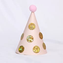 Happy Birthday Cone Hat Girls Boys Pink Black Gold Hats with Pom Poms Paper Cone Striped Dot Hat Birthday Party Decor Supplies