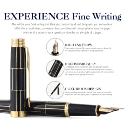 STONEGO Deluxe Metal Fountain Pen without Ink Refill Convertible Calligraphy Pen for Writing and Drawing