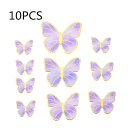 1 Set Girl's Back Butterfly Happy Birthday Cake Toppers Pink DIY Wedding Party Cake Topper Dessert Decoration Baby Shower Gift