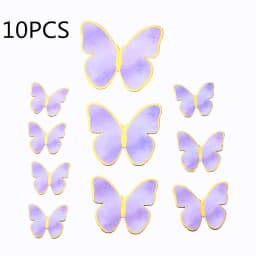 1 Set Girl's Back Butterfly Happy Birthday Cake Toppers Pink DIY Wedding Party Cake Topper Dessert Decoration Baby Shower Gift