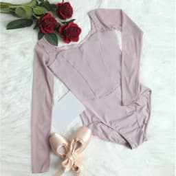 New Ballet Dance Leotard Gymnastic Costume for Lace Collar Waist Length Sleeves Bodysuit Gymnastics Performance Adult Yoga Costu